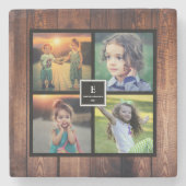 Erstellen Sie Ihre eigene rustikale Familienkollek Steinuntersetzer (Vorderseite)