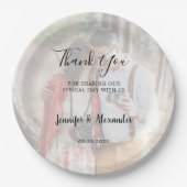 Erstellen Sie Ihre eigene rustikale Foto Hochzeit Pappteller (Vorderseite)