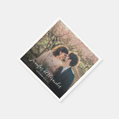 Erstellen Sie Ihre eigene rustikale Foto Hochzeit Serviette (Ecke)