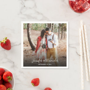 Erstellen Sie Ihre eigene rustikale Foto Hochzeit Serviette