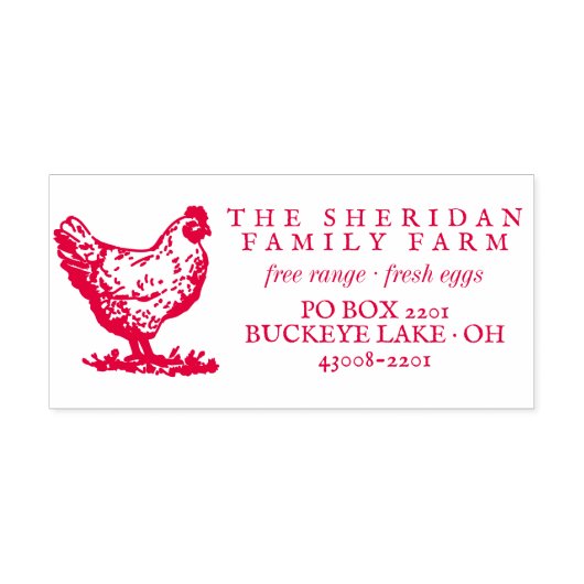 Erstellen Sie Ihre eigene rustikale Hennenfarm-Rüc Permastempel (Design)