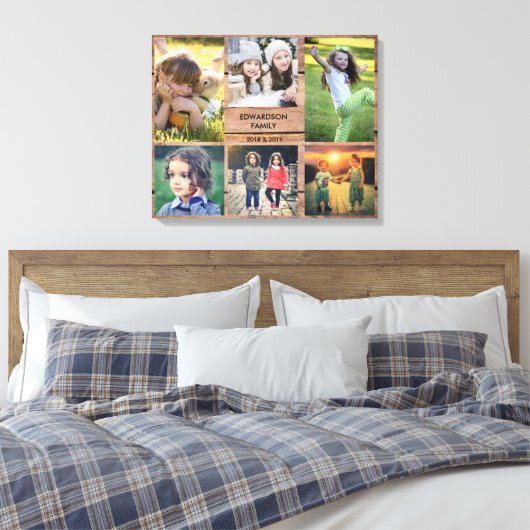 Erstellen Sie Ihre eigene rustikale Holz Familie F Leinwanddruck (Insitu (Schlafzimmer))
