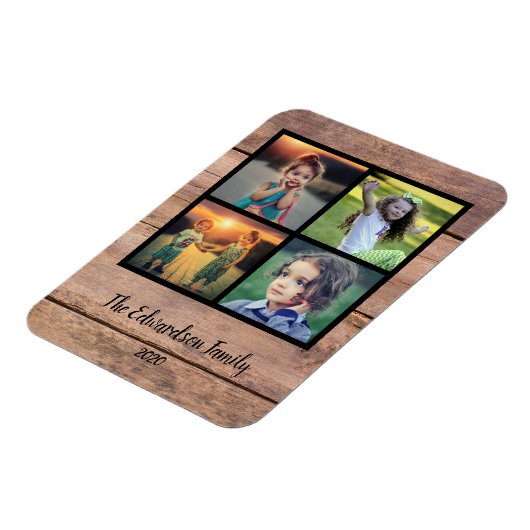 Erstellen Sie Ihre eigene rustikale Holz Familie F Magnet (Linke Seite)