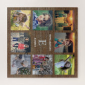 Erstellen Sie Ihre eigene rustikale Holz Familie F Puzzle (Horizontal)