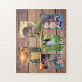 Erstellen Sie Ihre eigene rustikale Holzfamilie Fo Puzzle (Vertikal)
