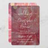 Erstellen Sie Ihre eigene sanft rosa Fantasie-Blum Einladung (Vorne/Hinten)