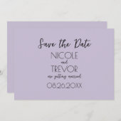 Erstellen Sie Ihre eigene - Schlichtes Licht Lila Save The Date (Vorne/Hinten)