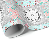 Erstellen Sie Ihre eigene schöne Afrika rosa Geome Geschenkpapier (Rolleneckpunkt)