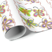 Erstellen Sie Ihre eigene schöne farbenfrohe Girl Geschenkpapier (Rolleneckpunkt)