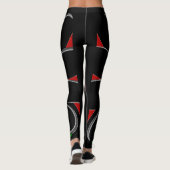Erstellen Sie Ihre eigene schöne, lebendige schwar Leggings (Rückseite)