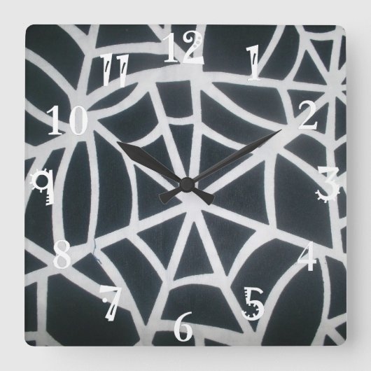 Erstellen Sie Ihre eigene schöne schöne Weiß und S Quadratische Wanduhr (Vorderseite)