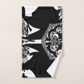 Erstellen Sie Ihre eigene schöne schwarz-weiß edgy Badhandtuch Set (Handtuch)