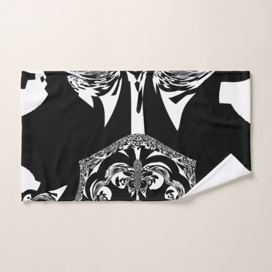 Erstellen Sie Ihre eigene schöne schwarz-weiß edgy Badhandtuch Set (Handtuch)