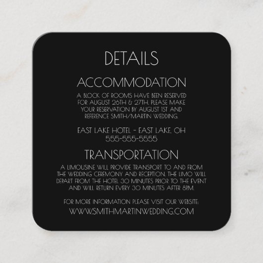 Erstellen Sie Ihre eigene - schwarz Begleitkarte (Vorderseite)