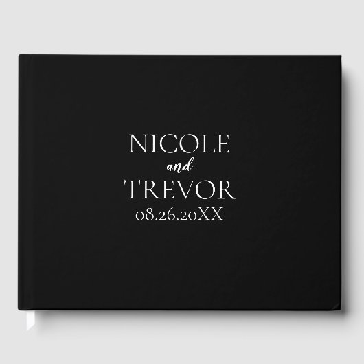 Erstellen Sie Ihre eigene - schwarz Gästebuch (Vorderseite)