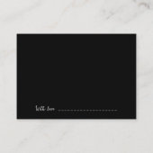 Erstellen Sie Ihre eigene - schwarz Hinweiskarte (Rückseite)