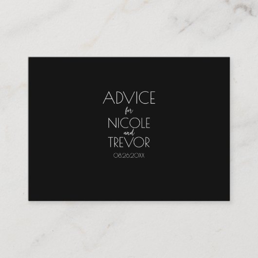 Erstellen Sie Ihre eigene - schwarz Hinweiskarte (Vorderseite)