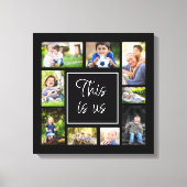 Erstellen Sie Ihre eigene Schwarz-Multi-FotoCollag Leinwanddruck (Vorderseite)