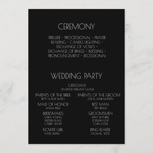 Erstellen Sie Ihre eigene - schwarz Programm (Rückseite)