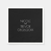 Erstellen Sie Ihre eigene - schwarz Serviette (Vorderseite)