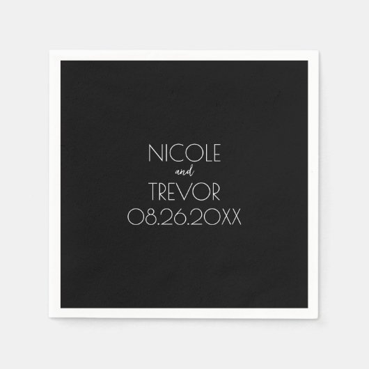 Erstellen Sie Ihre eigene - schwarz Serviette (Vorderseite)