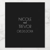 Erstellen Sie Ihre eigene - schwarz Weinetikett (Einzelnes Label)