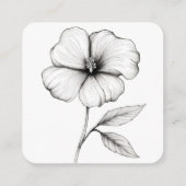 Erstellen Sie Ihre eigene - Schwarz/Weiß-Blume Begleitkarte (Rückseite)