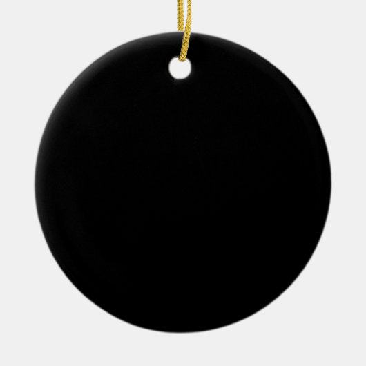 Erstellen Sie Ihre eigene schwarze benutzerdefinie Keramik Ornament (Vorne)