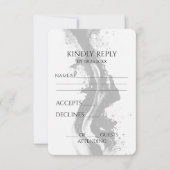 Erstellen Sie Ihre eigene schwarze Blütenfarbe Spi RSVP Karte (Vorderseite)