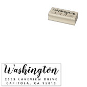 Erstellen Sie Ihre eigene Script-Rücksendeadresse Gummistempel (Stempel)