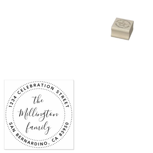 Erstellen Sie Ihre eigene Script-Rücksendeadresse Gummistempel (Stempel)