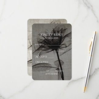 Erstellen Sie Ihre eigene Sepia-Vintage X-Ray-Blum RSVP Karte