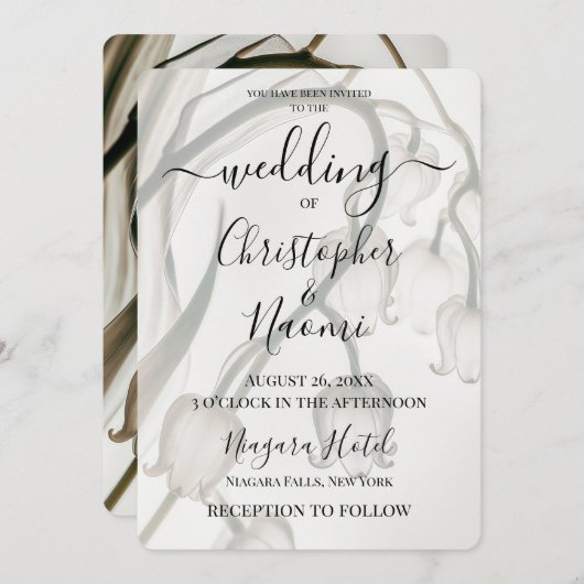 Erstellen Sie Ihre eigene Sepia X-Ray Lily im Tal Einladung (Vorne/Hinten)