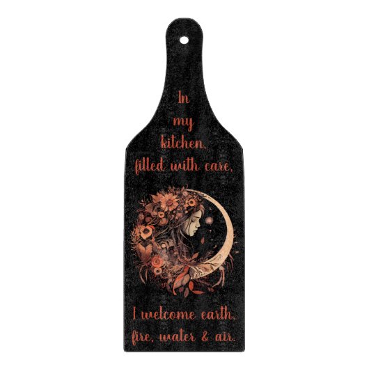 Erstellen Sie Ihre eigene Serene Boho Crescent Moo Schneidebrett (Vorderseite)