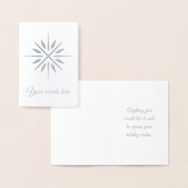 Erstellen Sie Ihre eigene Silver Foil Snowflake Bl Folienkarte