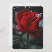 Erstellen Sie Ihre eigene Single-Rote Rose und Was Einladung (Rückseite)