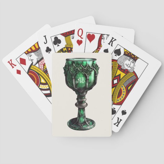 Erstellen Sie Ihre eigene Smaragdgrüne Skihütte Spielkarten (Rückseite)