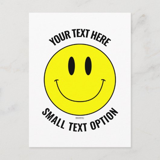 Erstellen Sie Ihre eigene Smilie Smile Postkarte (Vorderseite)