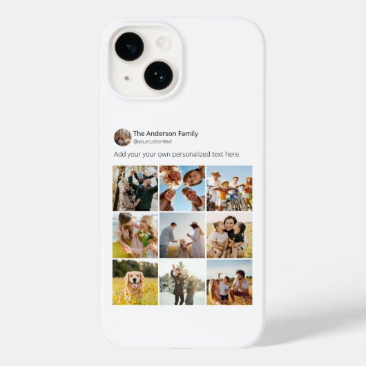 Erstellen Sie Ihre eigene Social Media-FotoCollage Case-Mate iPhone Hülle (Rückseite)