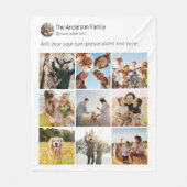 Erstellen Sie Ihre eigene Social Media-FotoCollage Fleecedecke (Vorderseite)