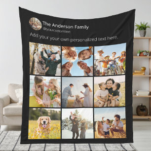 Erstellen Sie Ihre eigene Social Media-FotoCollage Fleecedecke