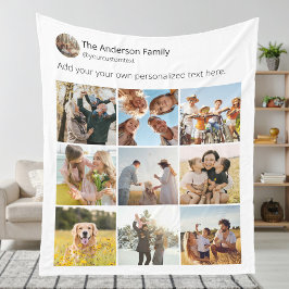 Erstellen Sie Ihre eigene Social Media-FotoCollage Fleecedecke