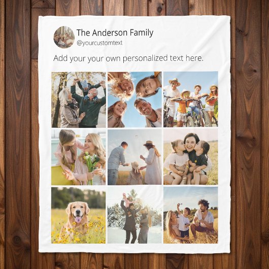 Erstellen Sie Ihre eigene Social Media-FotoCollage Fleecedecke