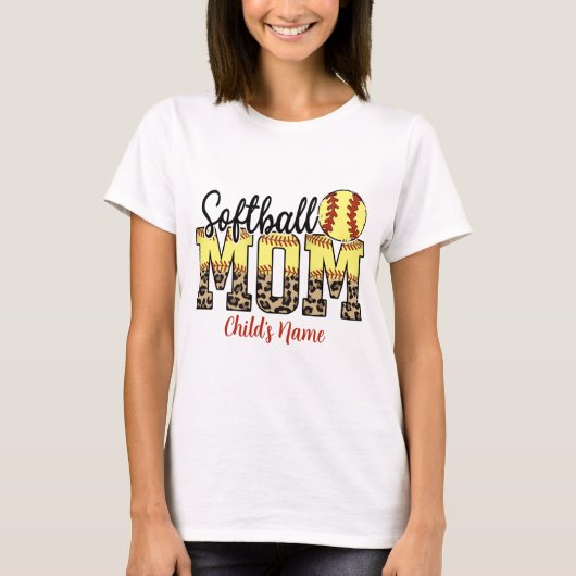 Erstellen Sie Ihre eigene Softball-Mama T-Shirt (Vorderseite)