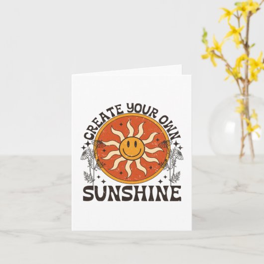 Erstellen Sie Ihre eigene Sonnenscheinkarte Karte (Gelbe Blume)
