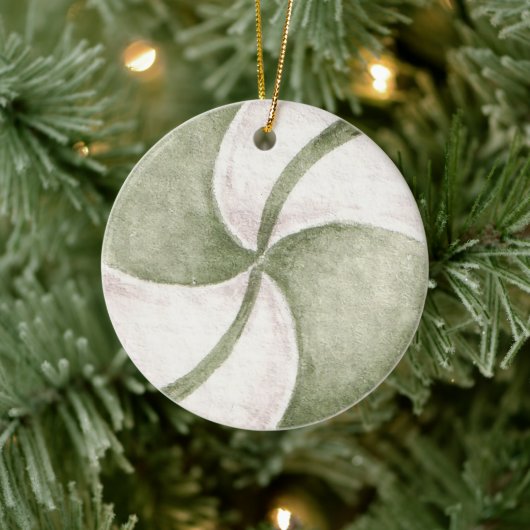 Erstellen Sie Ihre eigene Spearmint Candy Weihnach Keramik Ornament (Baum)