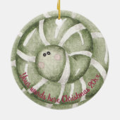 Erstellen Sie Ihre eigene Spearmint Candy-Wurm Wei Keramik Ornament (Hinten)