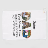 Erstellen Sie Ihre eigene Sport Vater Foto Collage Golfhandtuch (Horizontal)