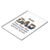 Erstellen Sie Ihre eigene Sport Vater Foto Collage Notizblock (Linke Seite)