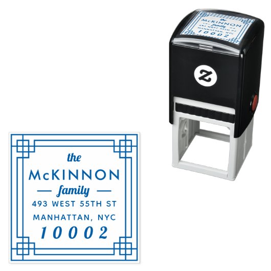 Erstellen Sie Ihre eigene Square Familienname-Rück Permastempel (Beispiel)